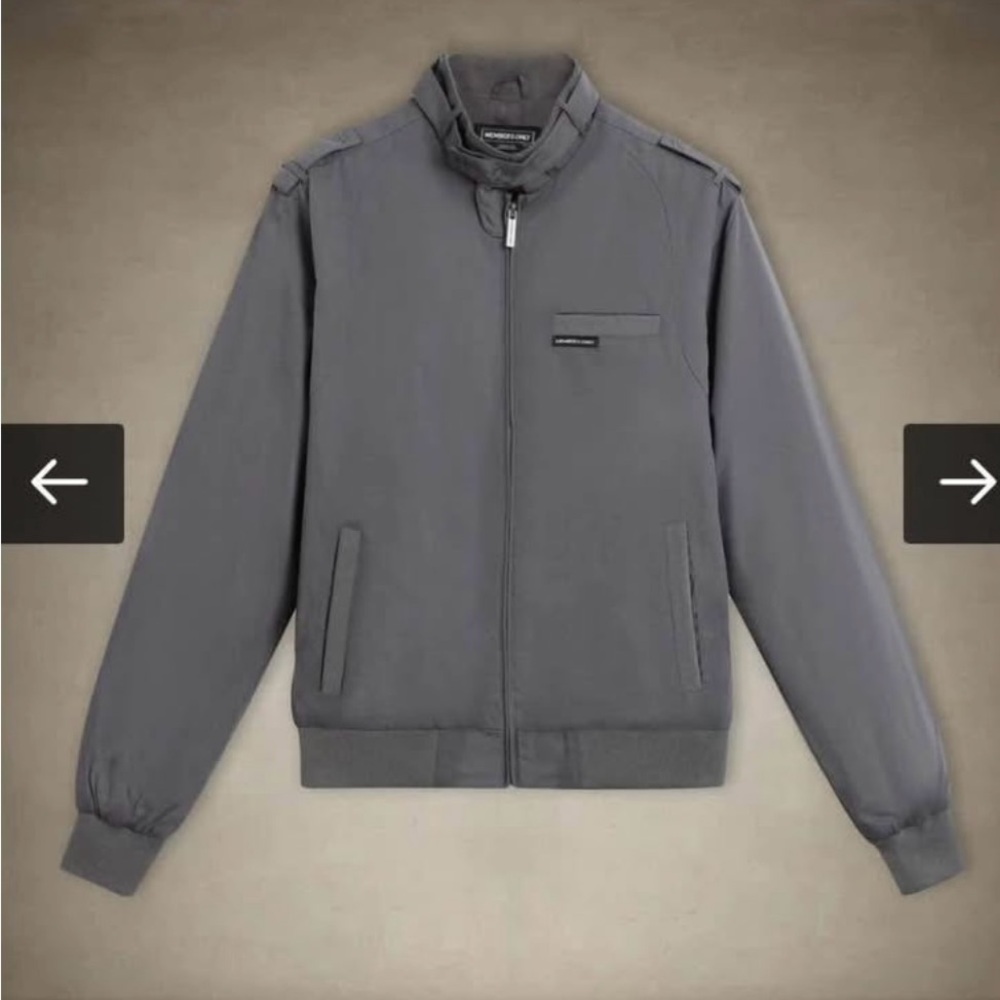 Members Only Charcoal Windbreaker Jacket